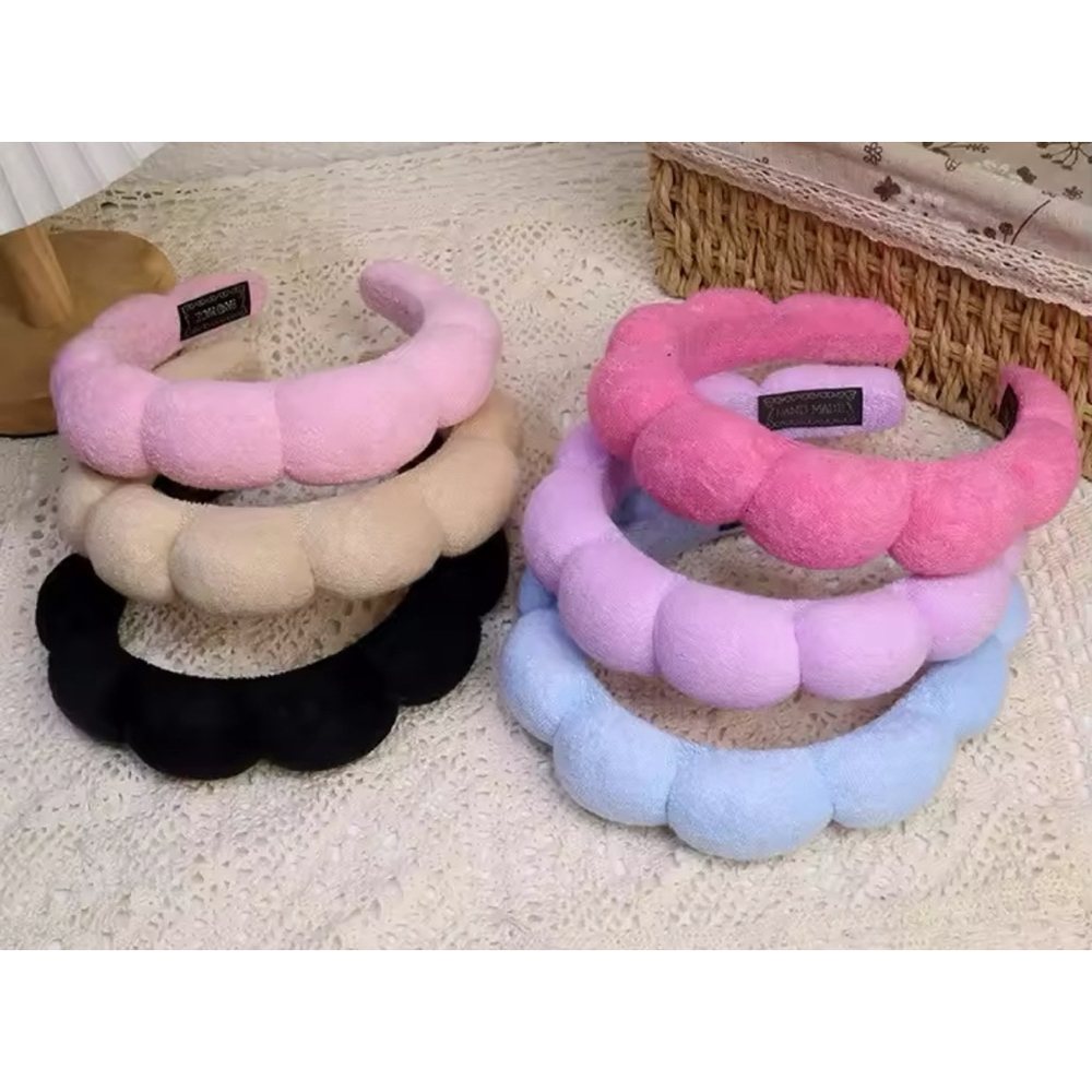 Women's Terry Cloth Make up‎ Application Headband, One Size, Blue